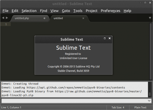 Sublime Text 3 3059 破解版（for ubuntu）